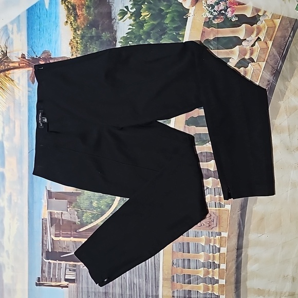 Banana‎ Republic Pleated Black Pull-on Pants Zippered Ankle Size 6 - Picture 1 of 5